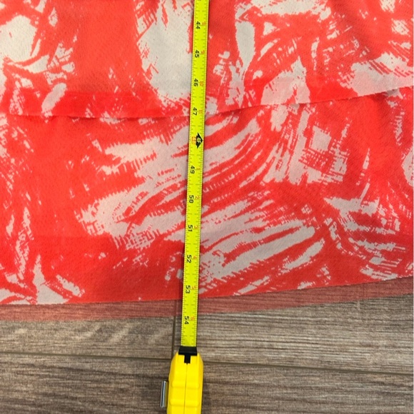 NWOT BCBGMaxAzria Erika Chiffon Layered Tiered Orange Maxi Dress Size 2 - Picture 9 of 10